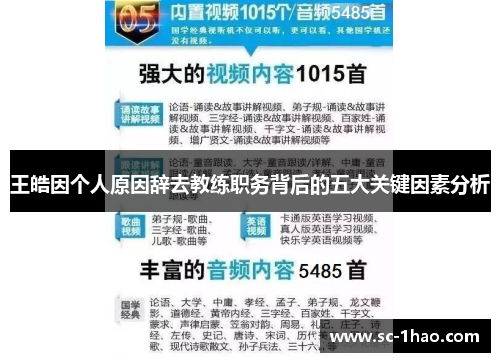 王皓因个人原因辞去教练职务背后的五大关键因素分析 王皓因个人原因辞去教练职务背后的五大关键因素分析